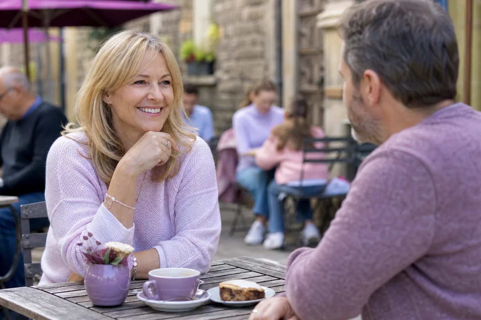 Divorced single adult enjoying a relaxed walk through Mote Park in Maidstone