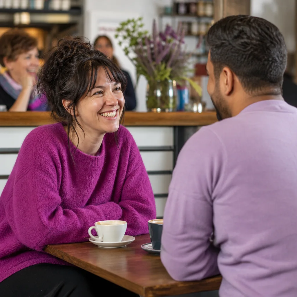 People meeting outside a café near Maidstone High Street